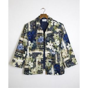 Alfred Dunner Petite Amsterdam Ave 2014 Floral 3/4 Jacket